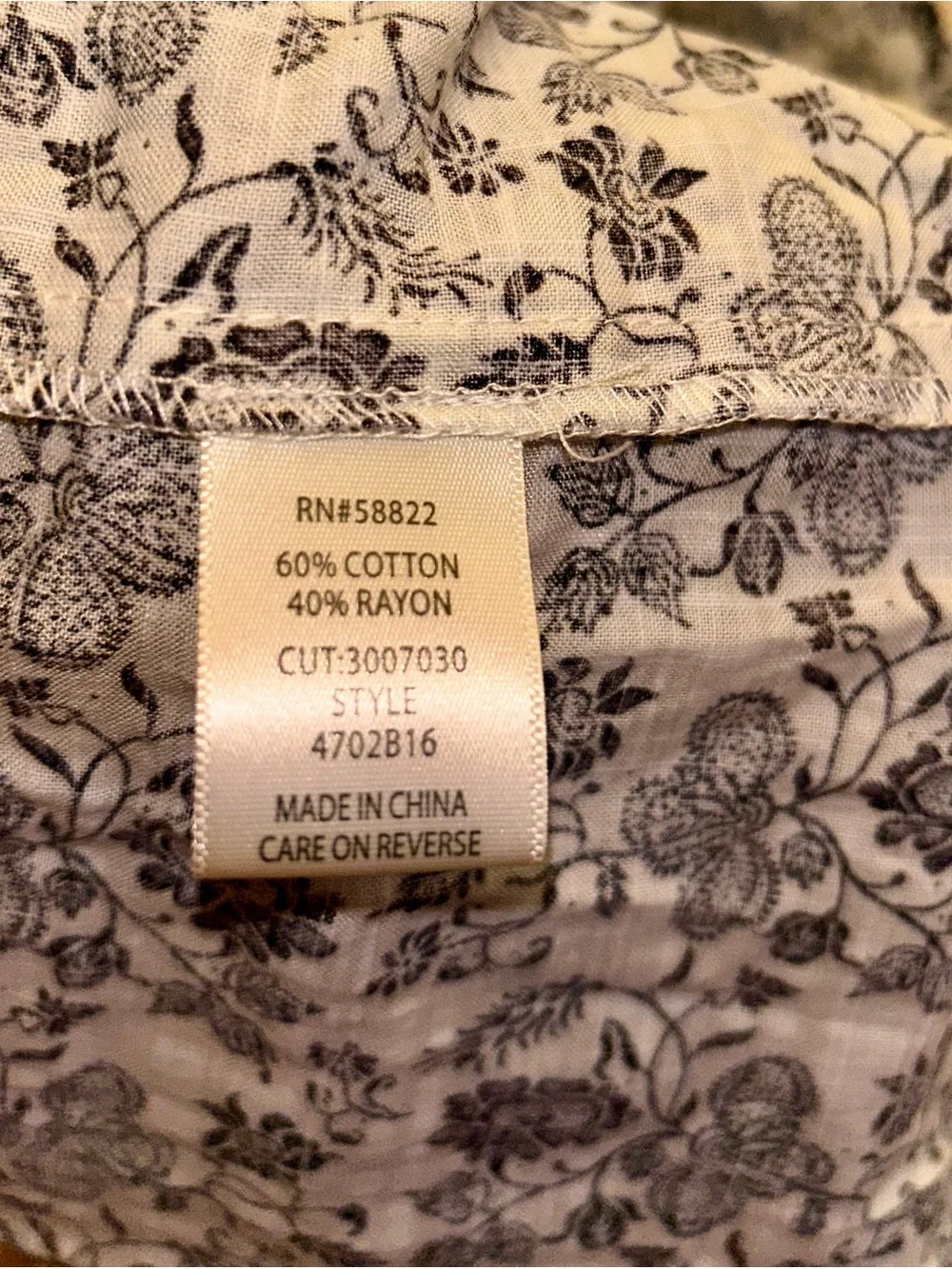 Max Studio Cream and Black Floral Maxi Skirt - Picture 5 of 5